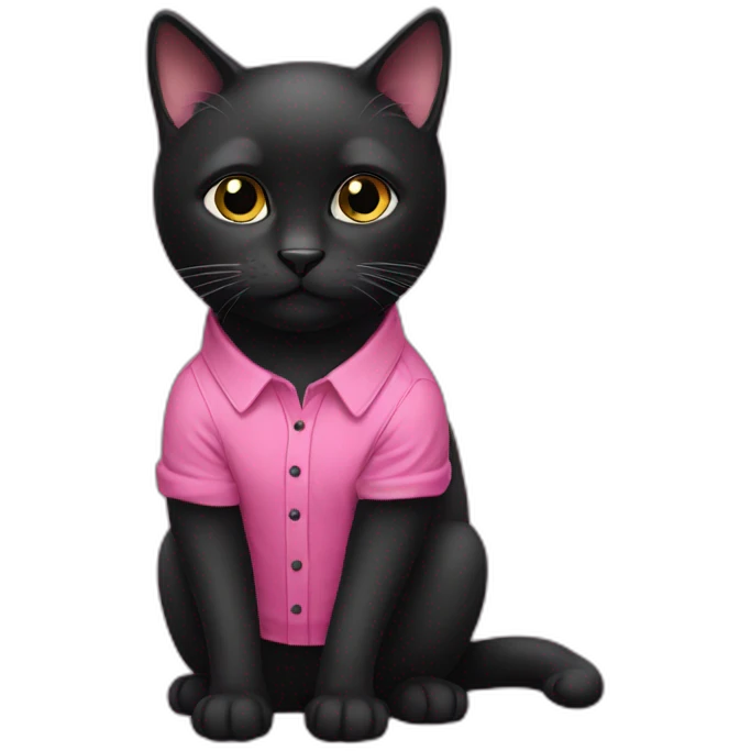 black-cat-with-pink-shirt emoji