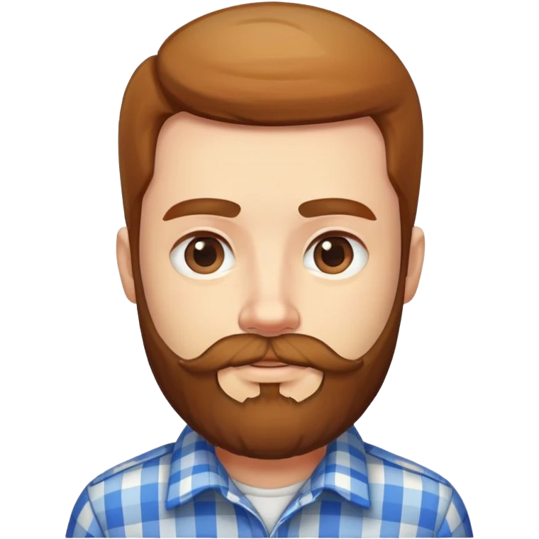 a guy with a beard and a checkered shirt emoji