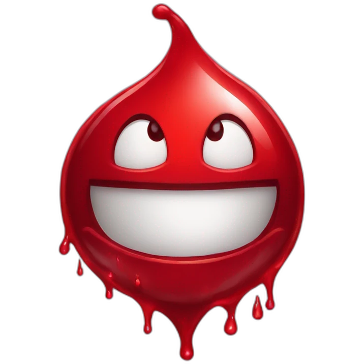 HAPPY BLOOD DROP emoji