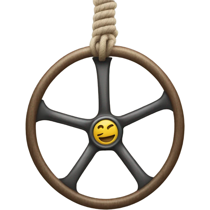 Steering wheels on a rope emoji