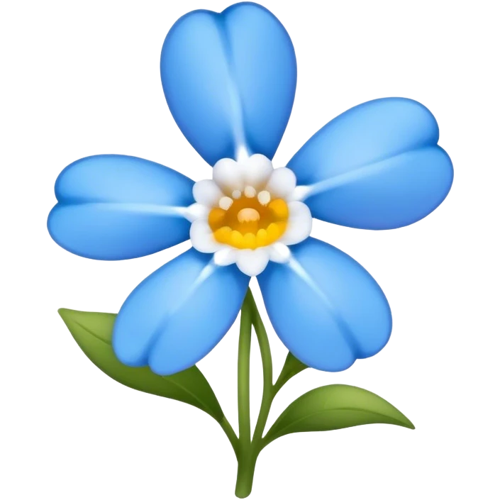 blue flower which called forget me nit emoji