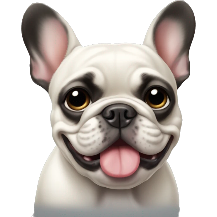 A French bulldog that is very stinky emoji