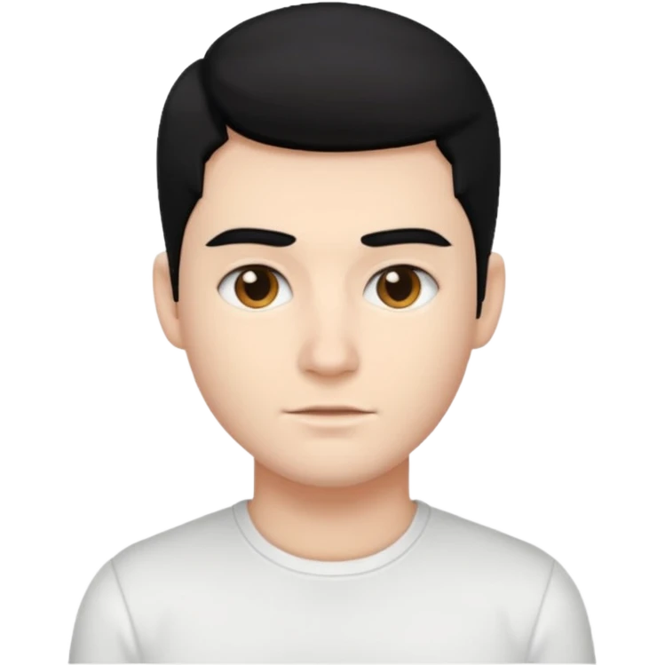 Tyler Jacob White Shirt Black Hair emoji