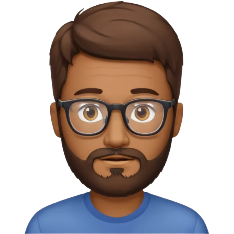 HOMME BRUN BARBE LUNETTE emoji