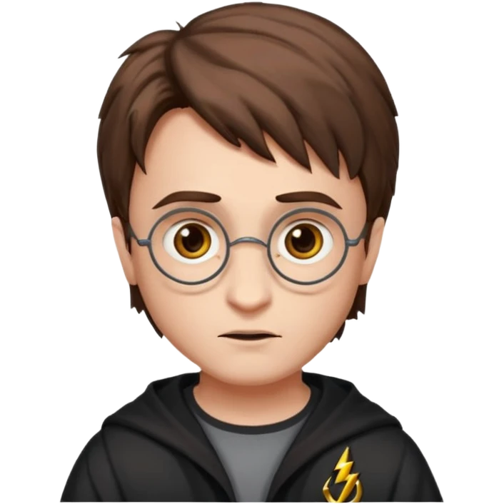 Harry potter with lightening scar on forehead emoji