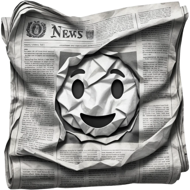 generate realistic detailed news paper emoji