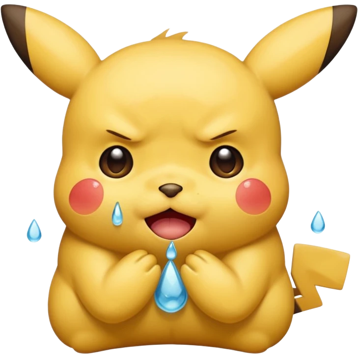 sad Pikachu crying emoji