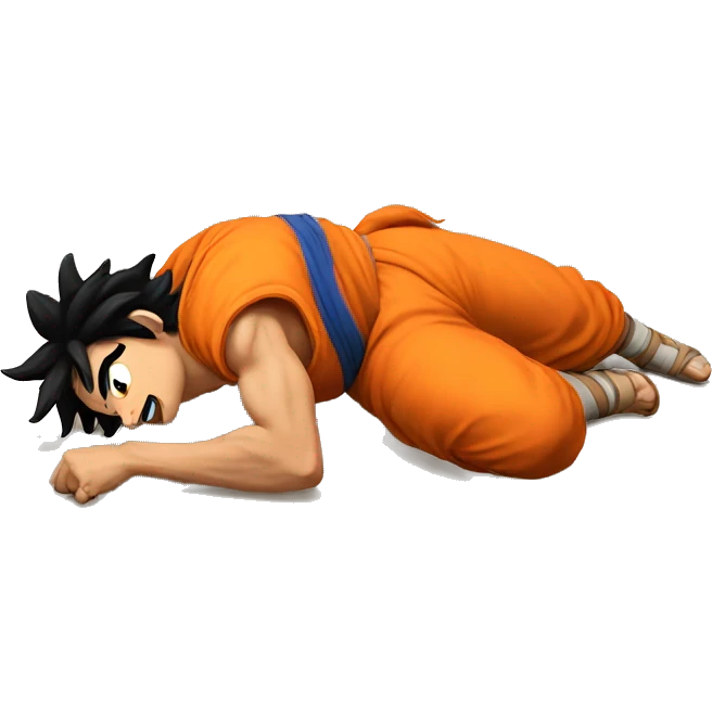 yamcha defeated on floor emoji