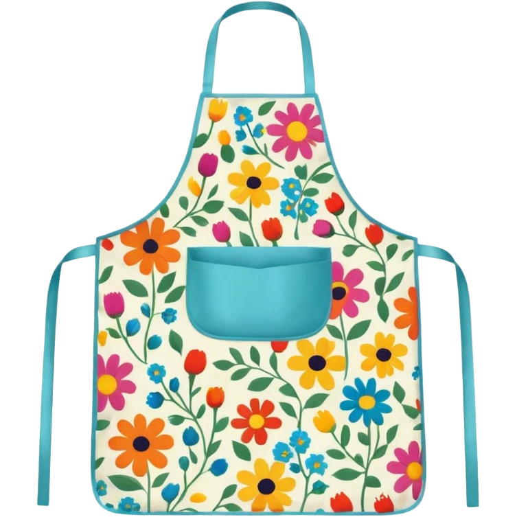 colorful kitchen apron  emoji