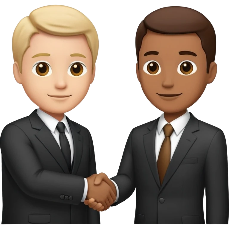 business person in a suit shaking hands with another person emoji