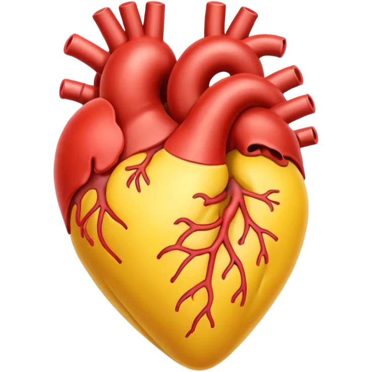 heart animal organ, yellow emoji
