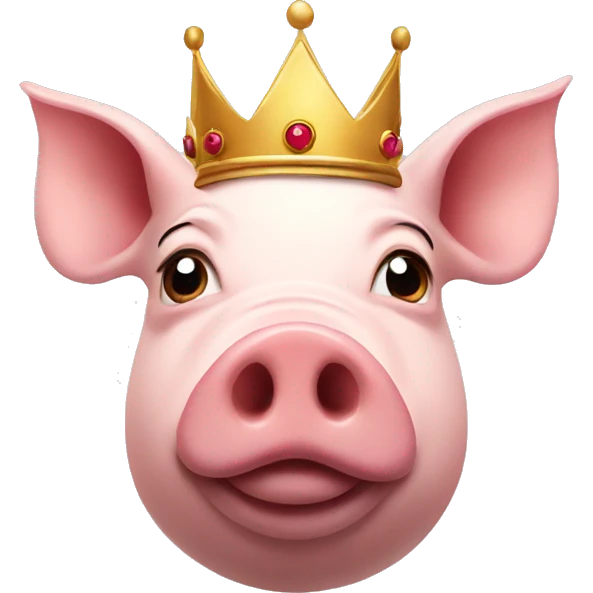 pig with a crown emoji