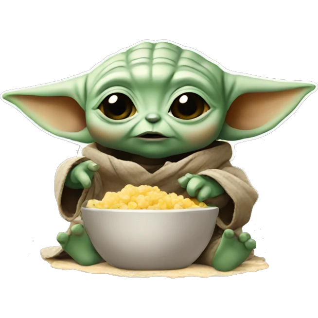 Baby yoda eating emoji