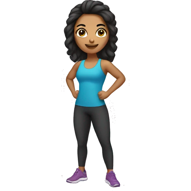 Latina girl with workout cloths emoji