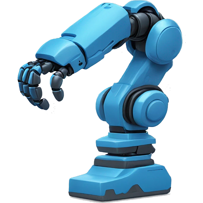 robotic blue arm emoji