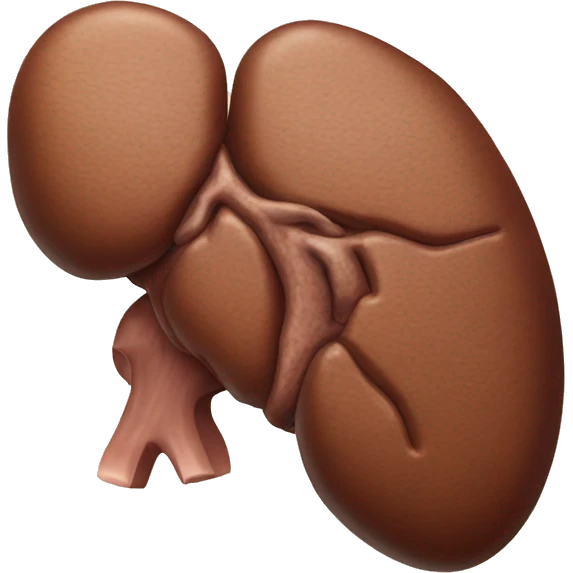 “A detailed illustration of a human liver, showing its shape, texture, and rich brown color, with subtle shading for depth.” emoji