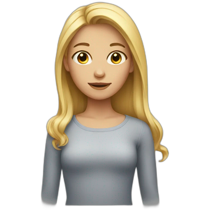 Girl with blond hair emoji