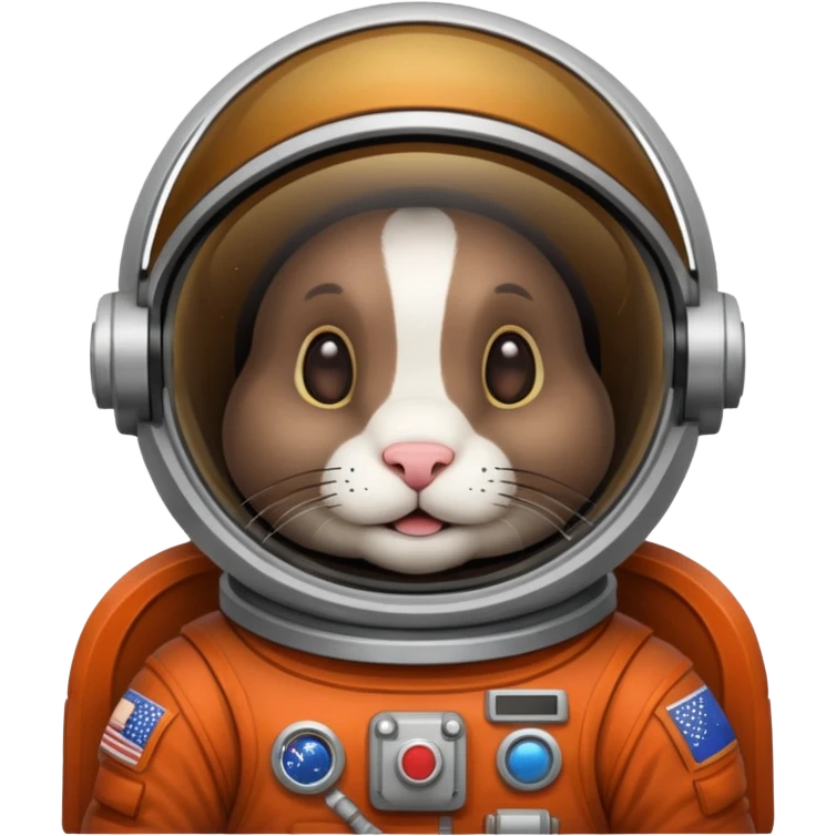 dark brown rabbit astronaut emoji