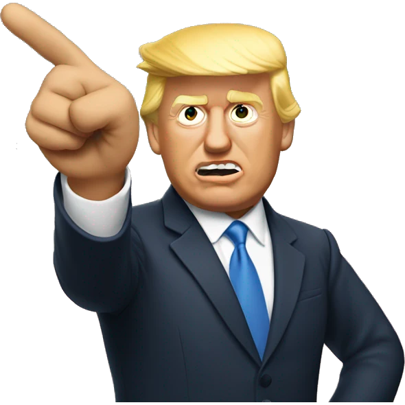 Donald trump pointing emoji