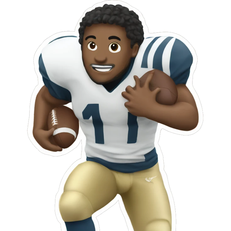 Dime with a football player on it emoji