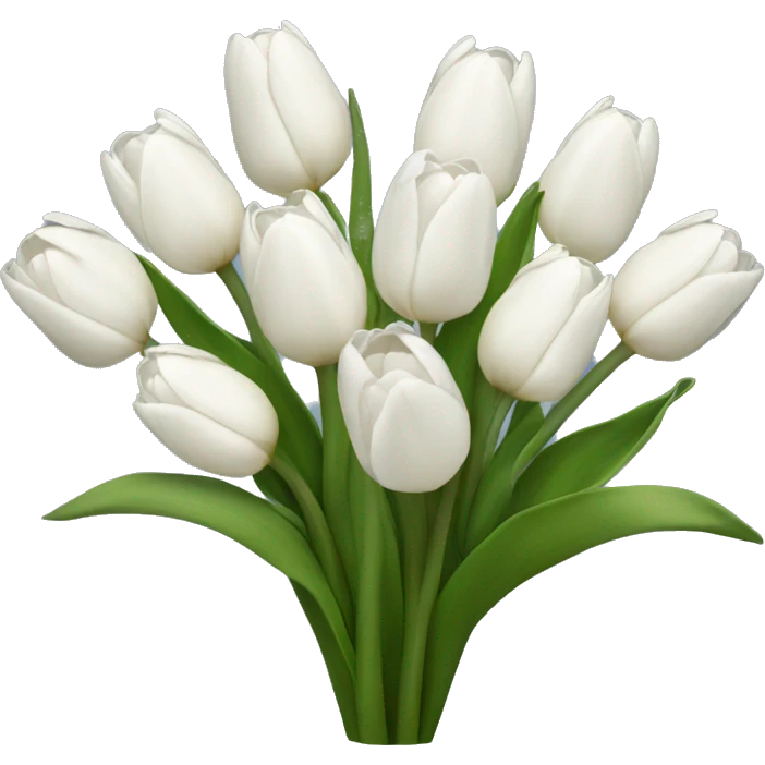 white tulip bouquet  emoji