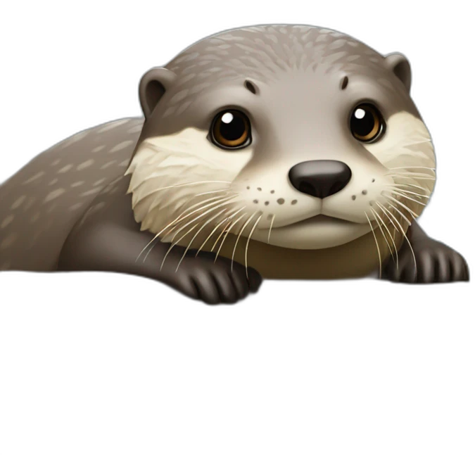 Loutre sur Une tortu emoji