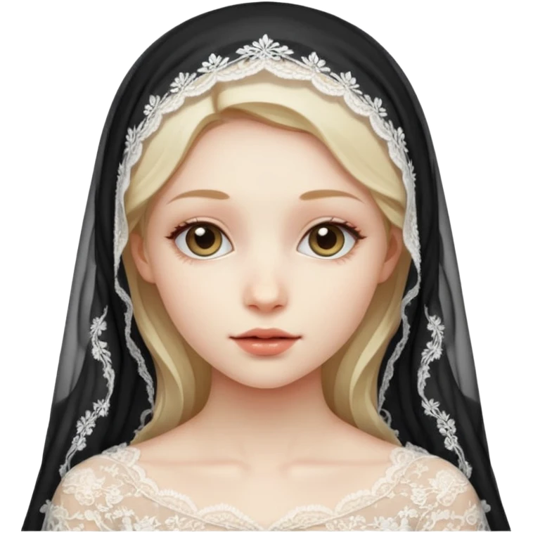 crée moi une jeune fille très belle avec le voile emoji