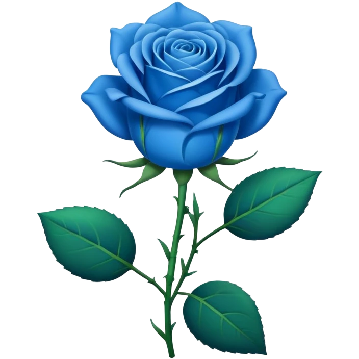 Blue rose, identical to the standard rose emoji but blue in color instead of red emoji