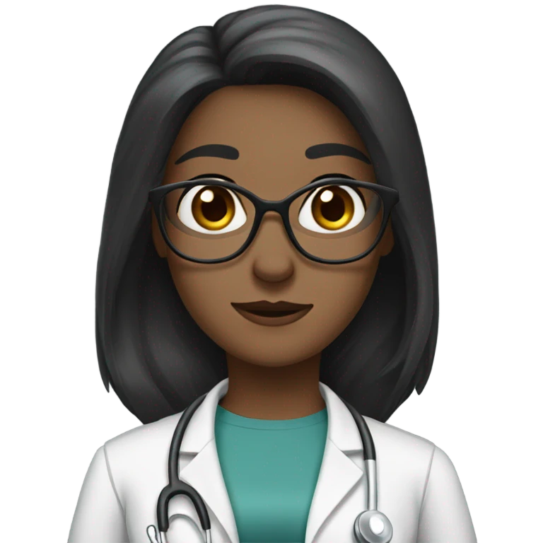 Female Dr with long dark hair schnauzer  emoji