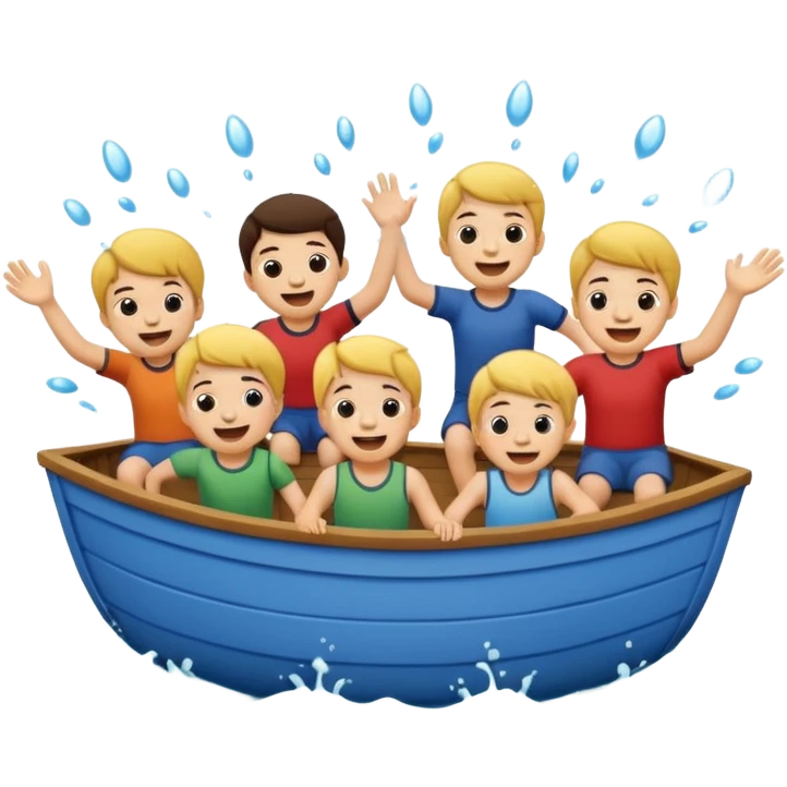 Five kids on the water emoji