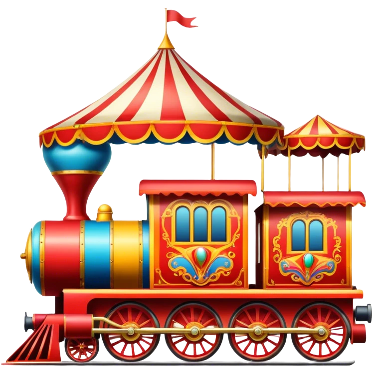 Vintage circus train emoji