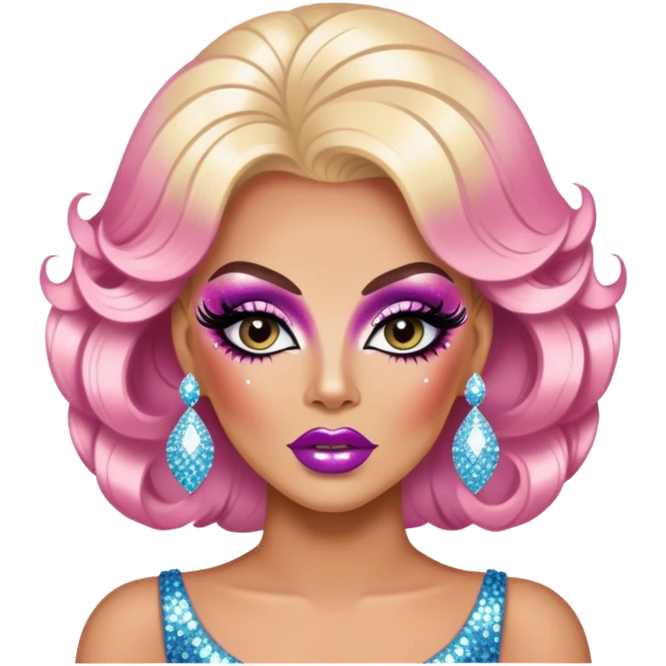 athlete drag queen glitter sparkles babe girl makeup diva brat emoji