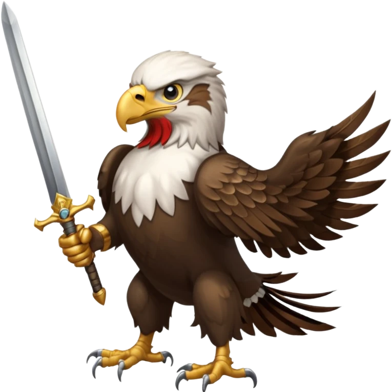 eagle with sword strapped to his front emoji