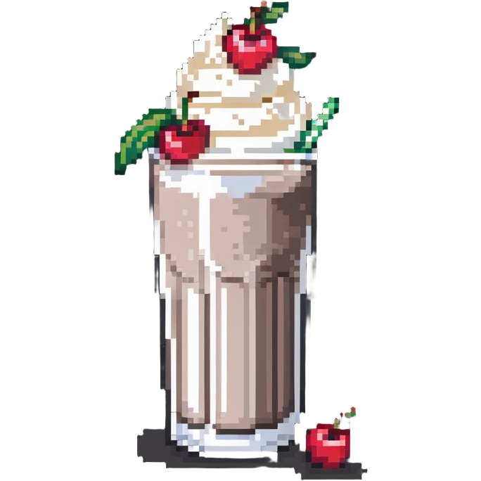milkshake with whipped cream and cherry emoji