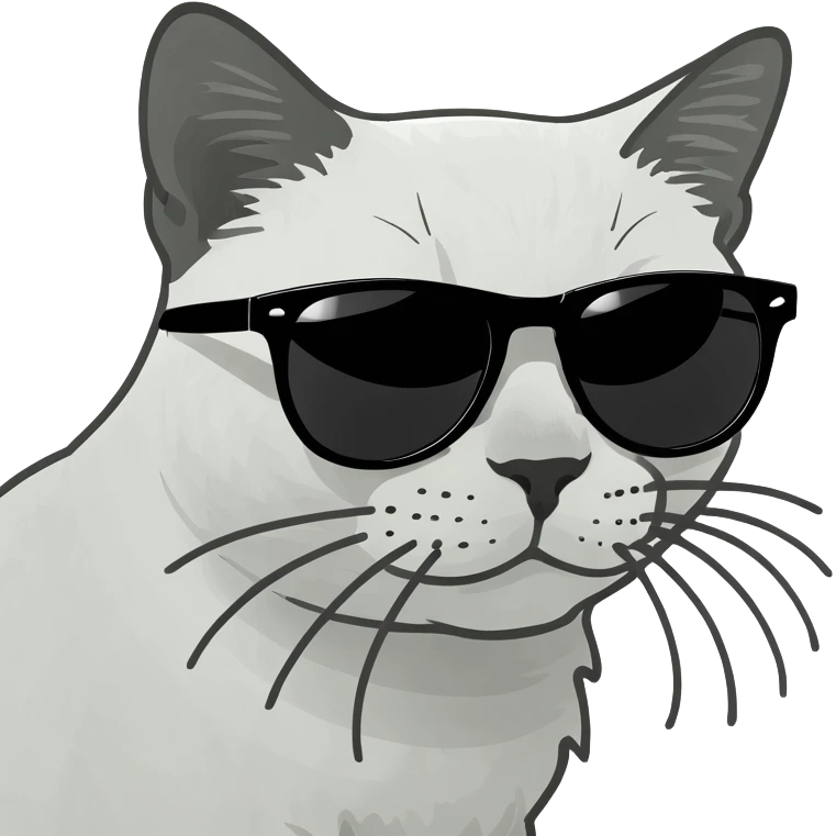 Cat with sunglasses emoji