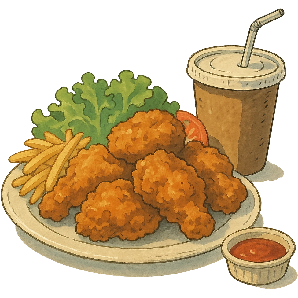 fried chicken meal emoji