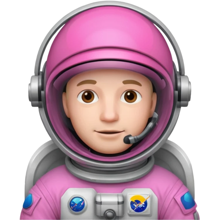  man Astronaut with Pink Visors emoji