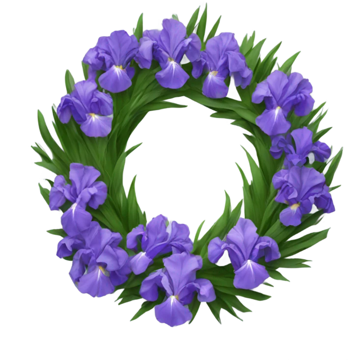 wreath of irises emoji