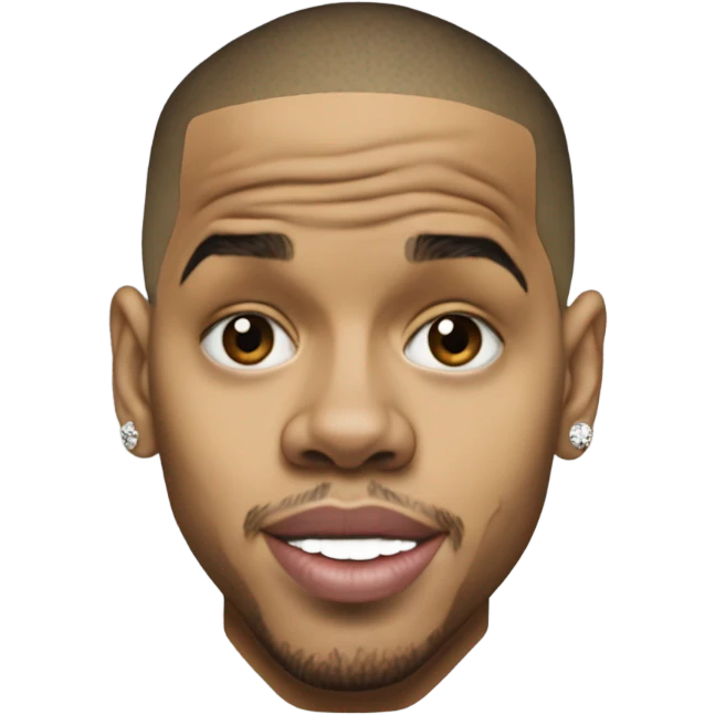Hyper Realistic Chris Brown forever album  emoji