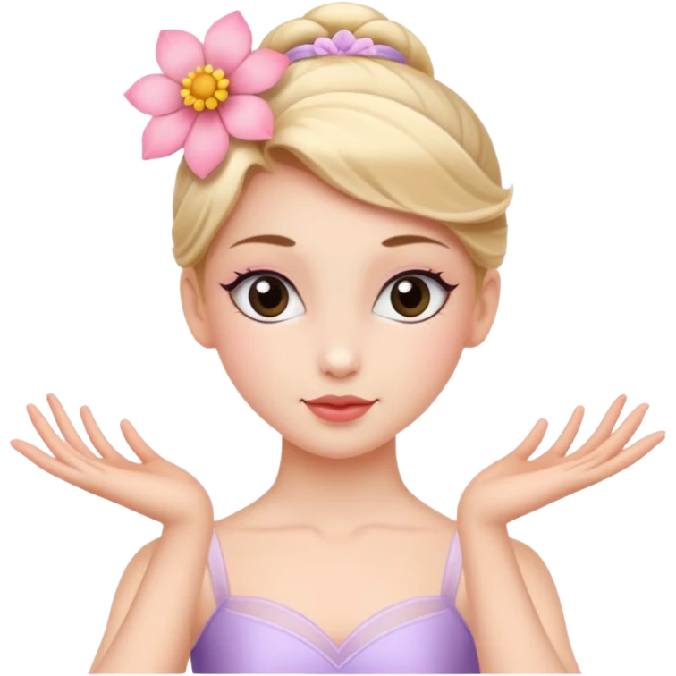 Балерина з квіточкою emoji