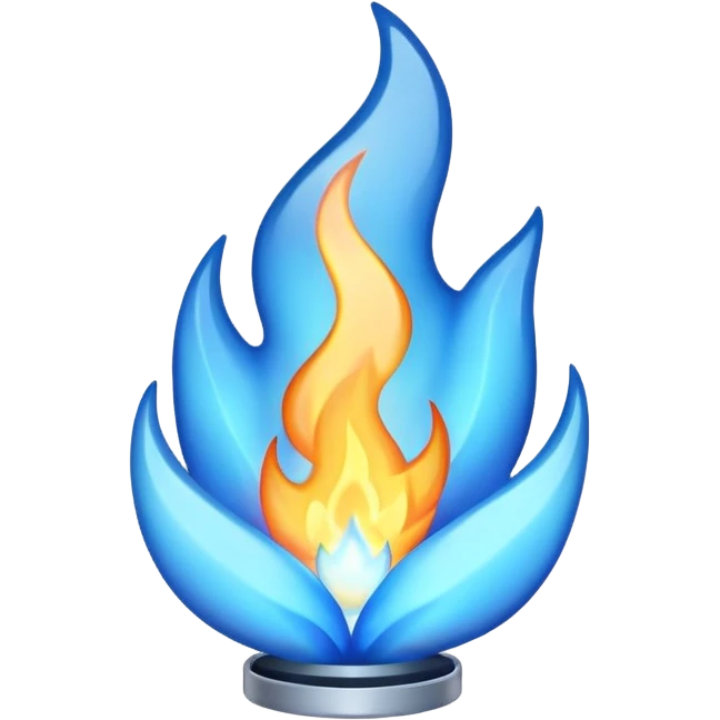 I need a blue flame emoji signifying the aura... emoji