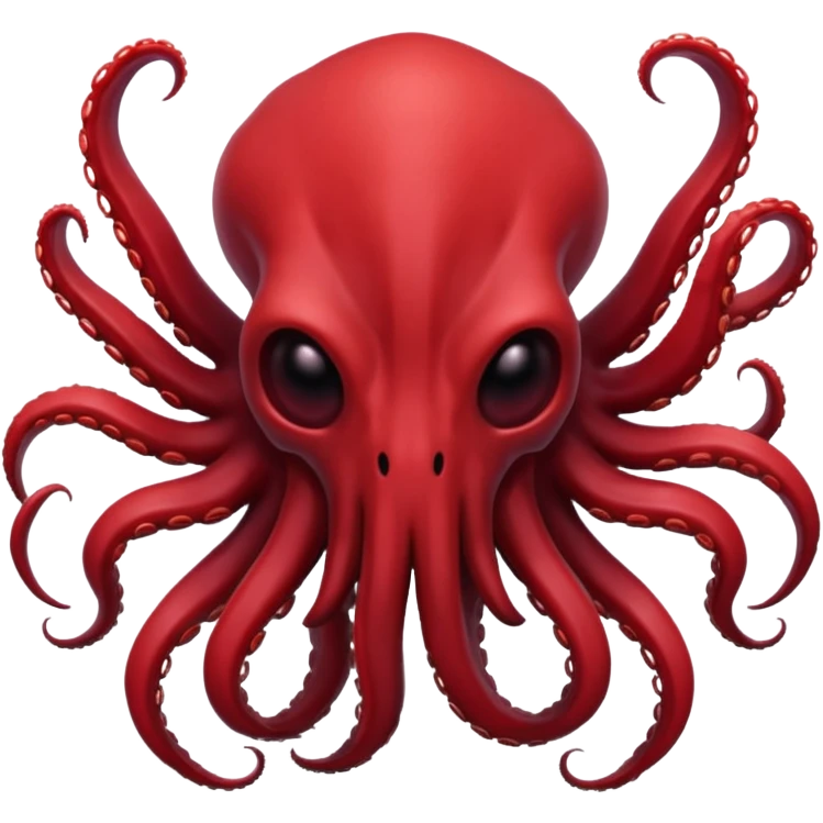 Red The Mind Flayer without face emoji
