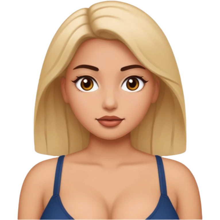  naked woman zoomed into tits emoji