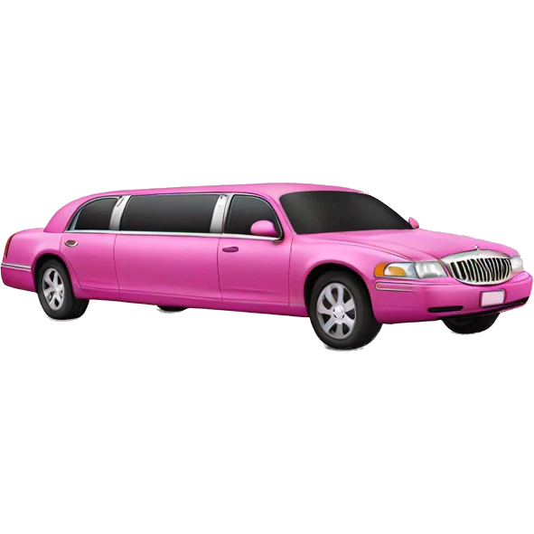 pink limousine  emoji