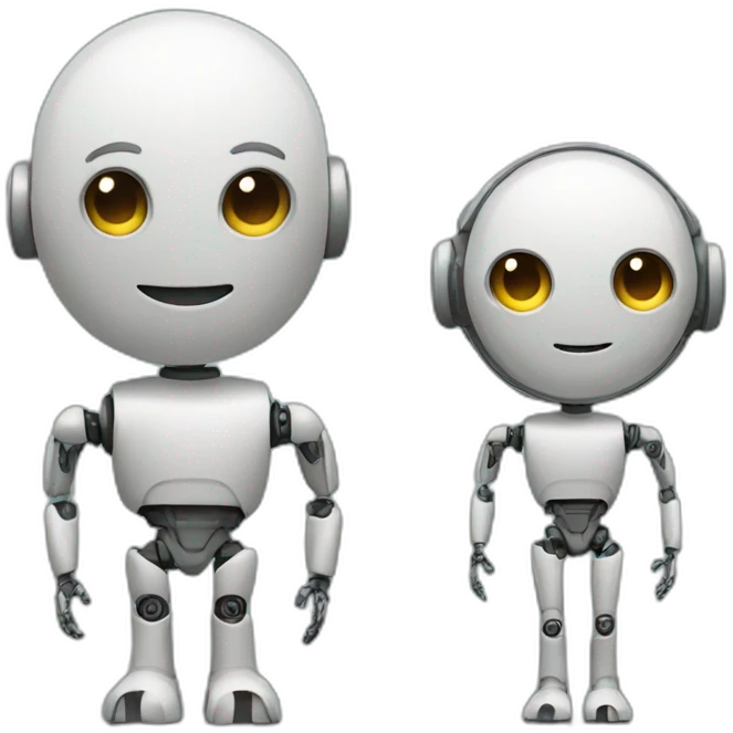Human and robot emoji