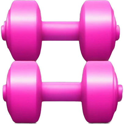 Pink dumbbells  emoji