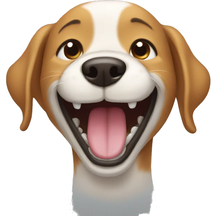 Dog laughing emoji