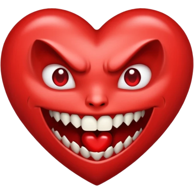 heart vampire fangs emoji