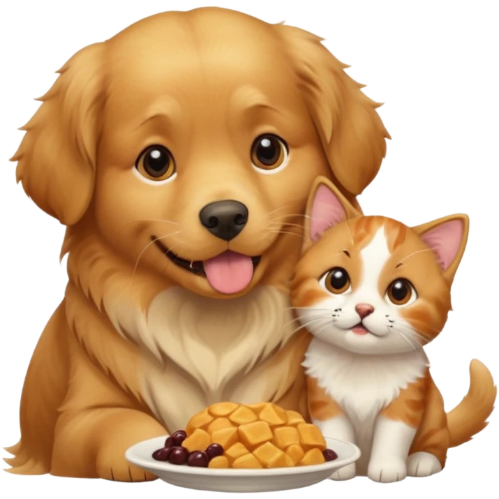 Dog eating cat emoji