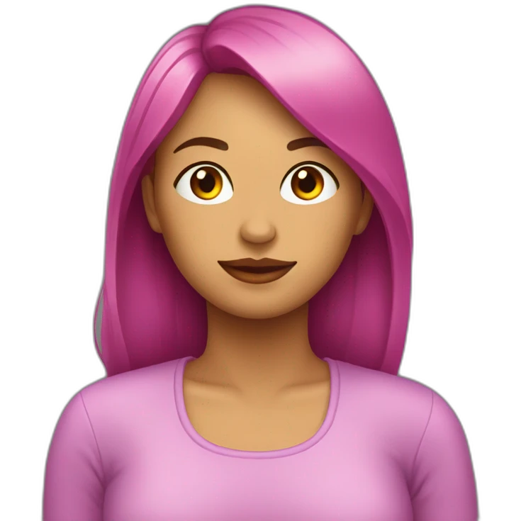mujer con reflejos rubios emoji